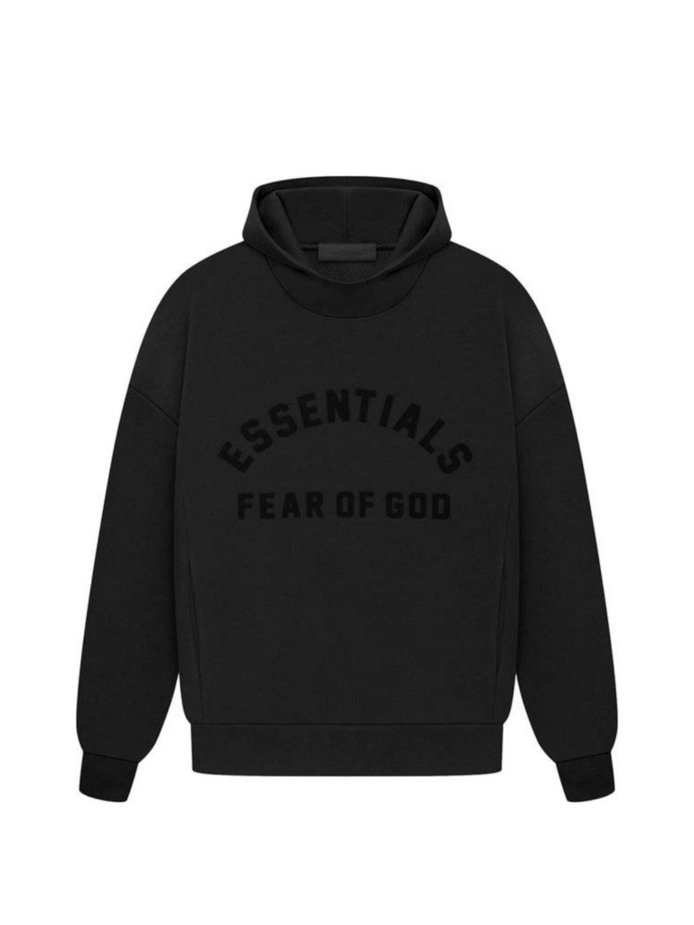 Fear of God Essentials Jet Black Hoodie XL
